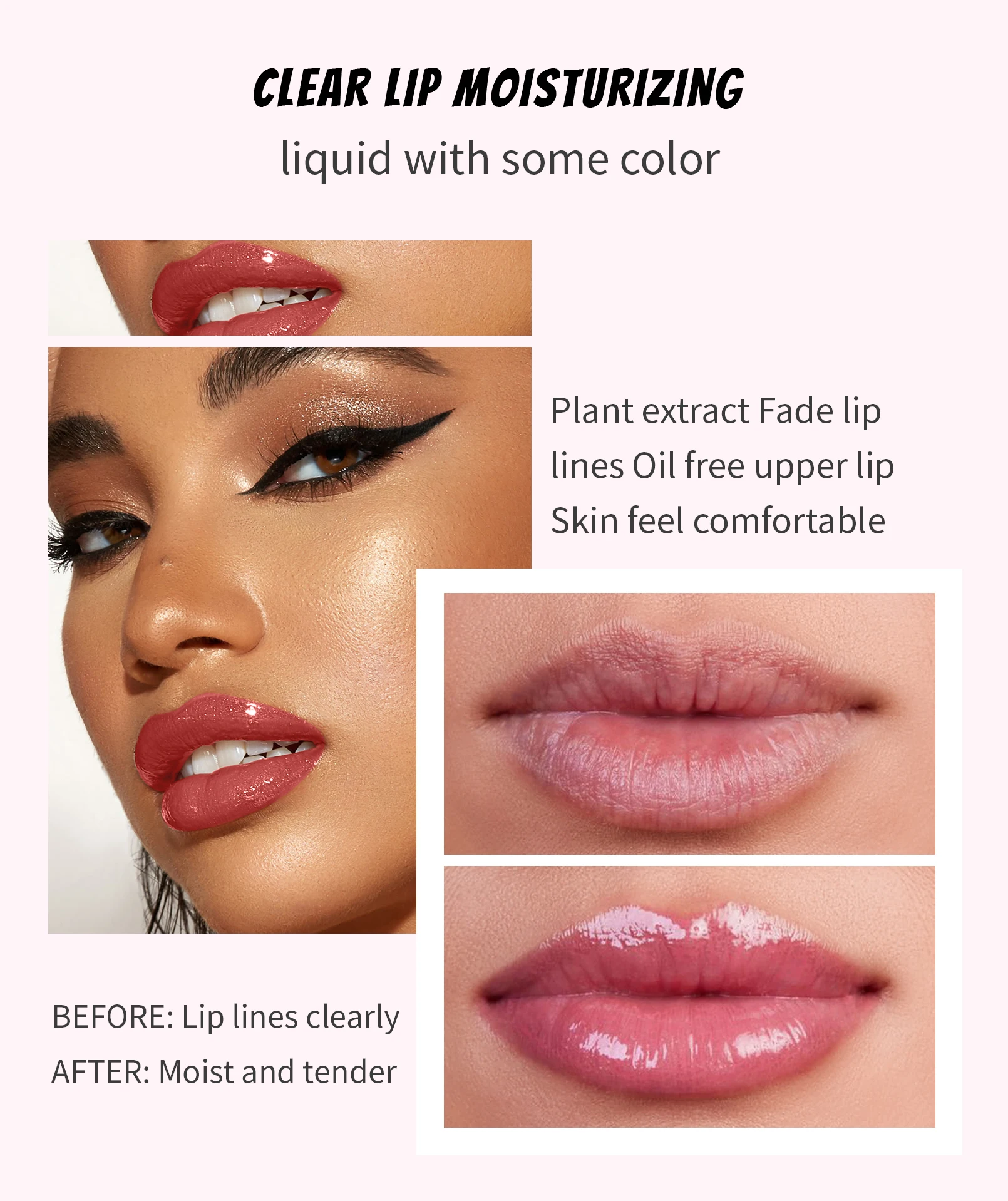 カラーリップバーム 保湿 透明リップバーム リップオイル リップグロス 唇に潤いを与える