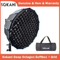 Sokani Deep Octagon Softbox 60CM with Grid for Sokani X100 Colbor CL60 Amaran 60X D 100D X 200D X Godox SL60W Bowen Mount Light