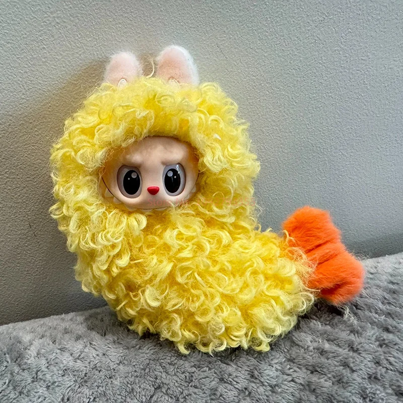 Alta qualidade labubu os monstros malucas mart cabide cartão mesmas roupas labubu camarão fritar roupas