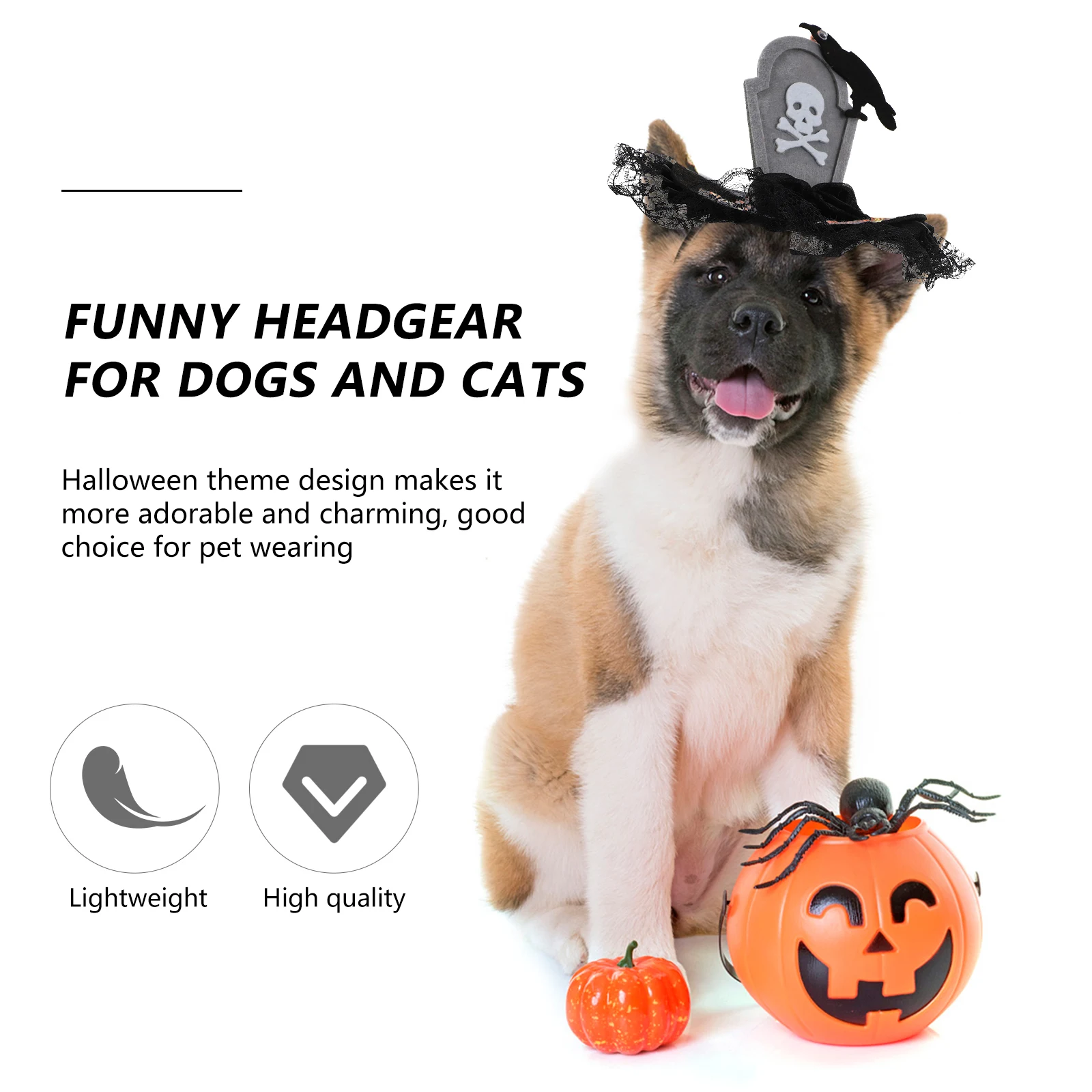 

Cute Felt Hat for Adorable Hat For Pet Cats Dogs Halloween Decorative Accessories Elastic B Costume Headdress Dog Supplies