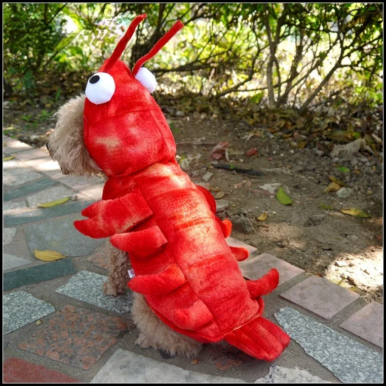 Funny Lobster Costume for Dogs - Winter Holiday Pet Outfit