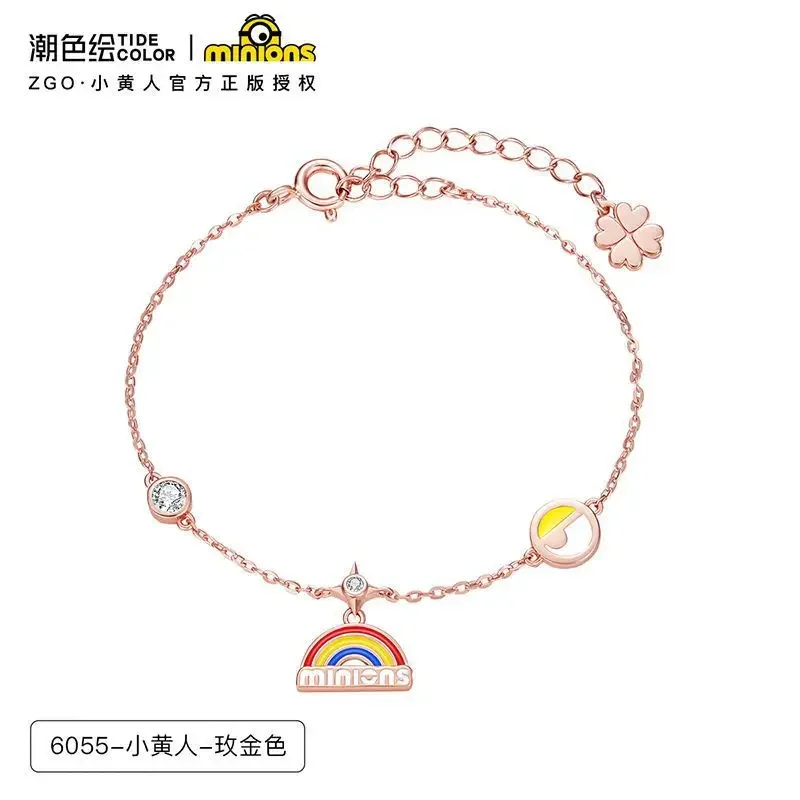 

Anime Accessories Zgo Co-branded Minions Chain Girl's Gifts 925 Sterling Silver