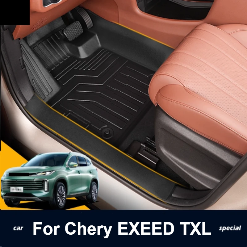 

For Chery EXEED TXL 2019-2025 Car Fully Enclosed Car Interior Edging Floor Mat Waterproof Decorative TPE Floor Mat Accessories
