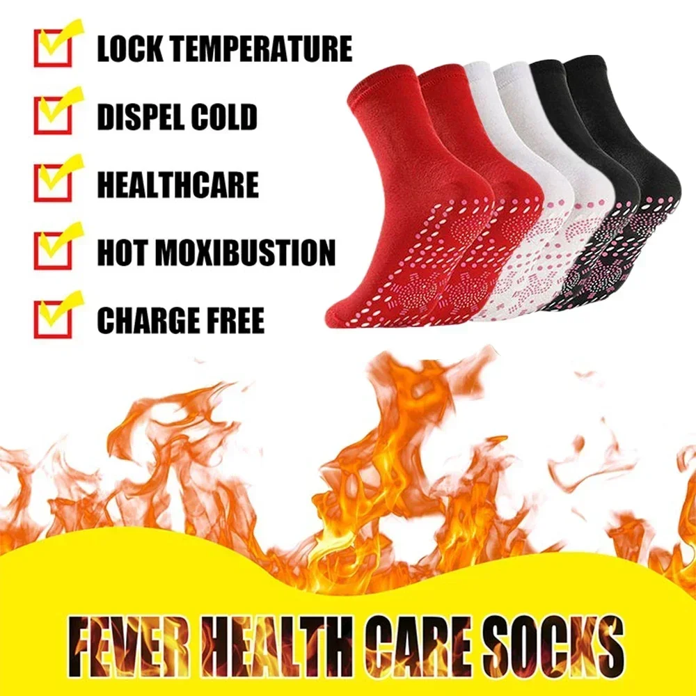 Self Heating Socks Tourmaline Magnetic Health Care Therapy Socks Men Women Foot Massager Winter Warm Socks Beauty Skin Care Tool