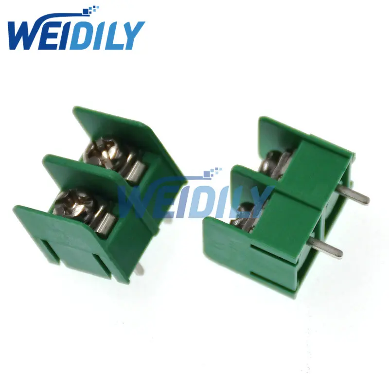 10PCS KF7.62-2P 7.62mm Pitch Connector PCB Screw Terminal Block Connector 2pin 300V 20A 22-12AWG