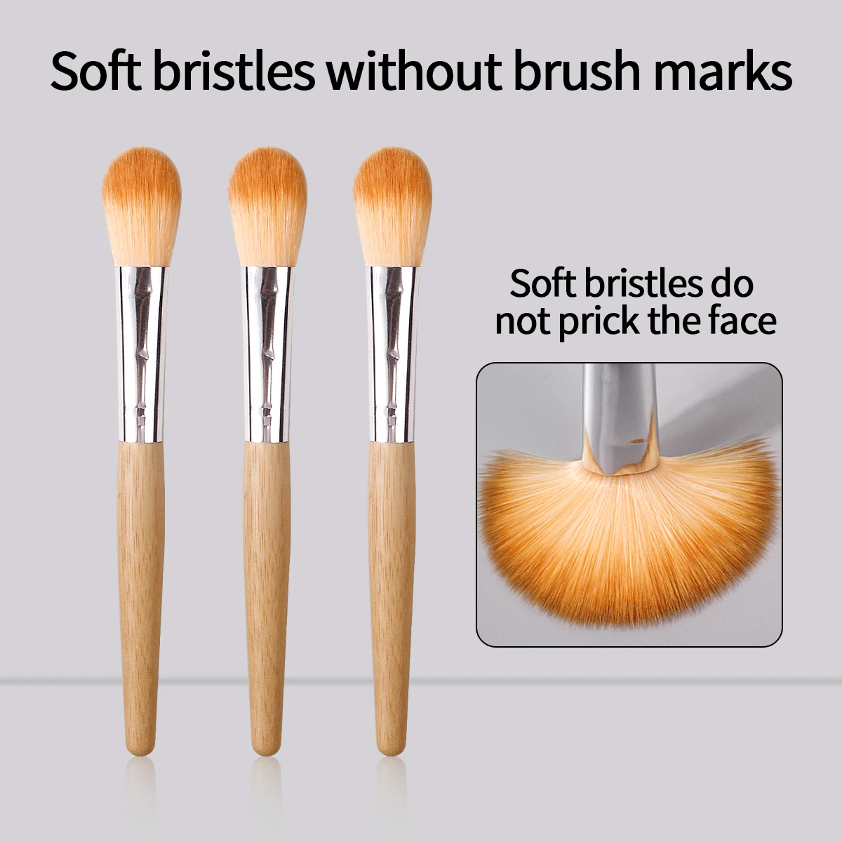 Brocha de cutis profesional de alta calidad, brocha para colorete súper suave y Ultra densa, brocha para polvos de base suave para principiantes