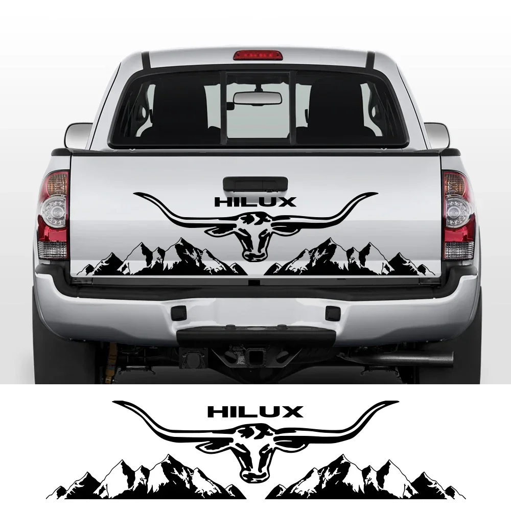 

Pickup Whole Body Decals For Toyota Hilux Bull Head Mountain Graphics Car Stickers Vinyl PVC Decor Cover Auto Tuning Accessories