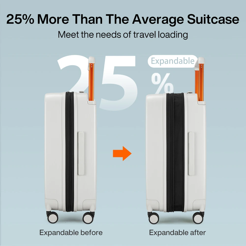 MIXI expandable Áthozat -en Poggyász Könnyűsúly Messzemenő kapacitású Bő kezelni PC utazási suitcases Európai lappantyú wheels kbb zár 20 24 hüvelykes