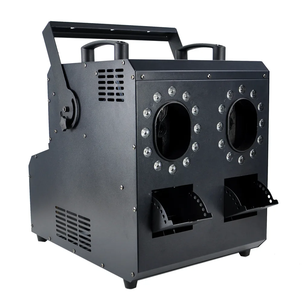 

2-Head stage professional smoke bubble machine 1500-watt fog machine Bubble machine 2 holes 24 3-watt RGB lamp beads 3-in-1