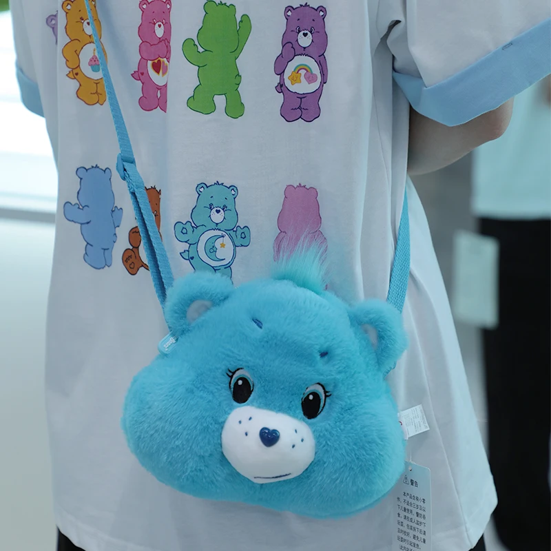 Care Bears – sac à bandoulière en peluche de dessin animé, sac à bandoulière de poupée en peluche, sac de rangement pour filles, cadeau de vacances parfait