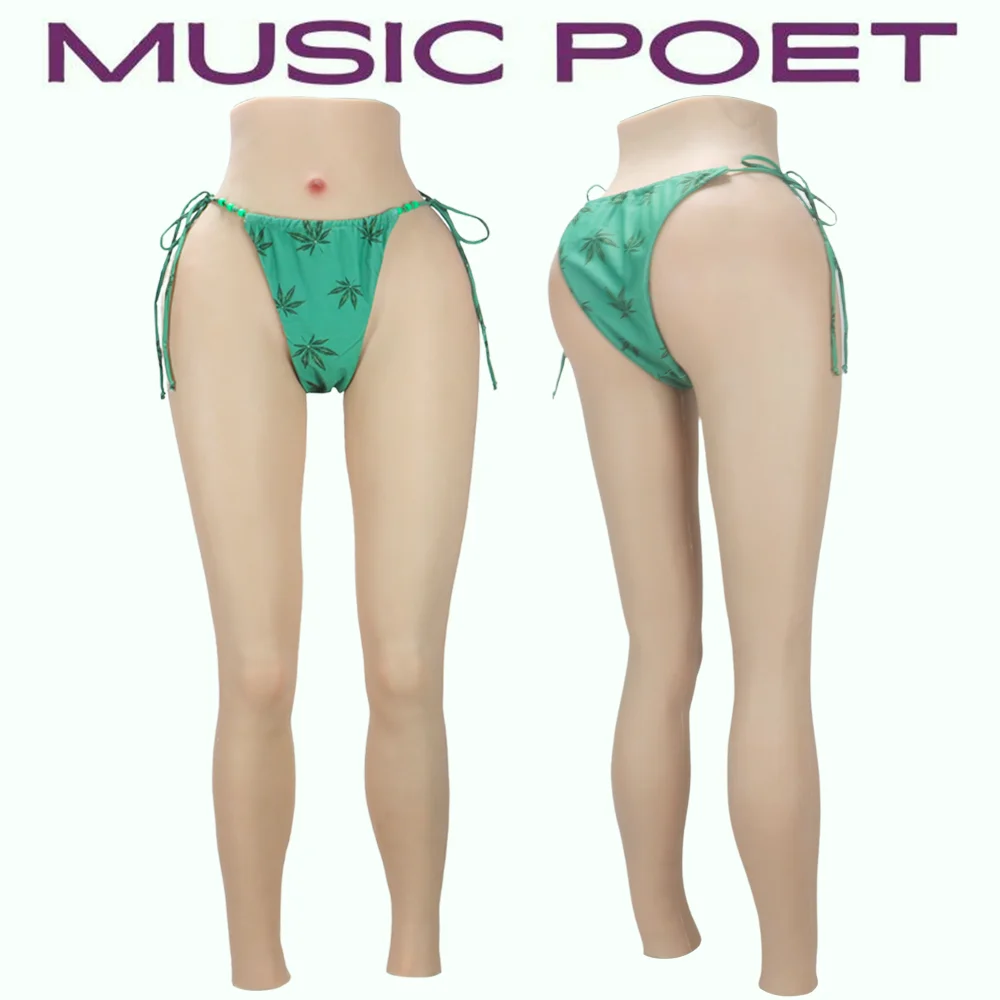 MUSIC POET Silicone Realistic Vagina Panties Shemale Crossdresser Pussy Pants Transgender Artificial Sex Underwear Hip Enhancer