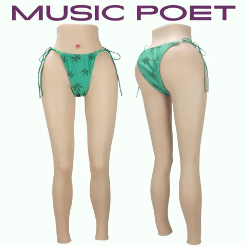 MUSIC POET Silicone Realistic Vagina Panties Shemale Crossdresser Pussy Pants Transgender Artificial Sex Underwear Hip Enhancer