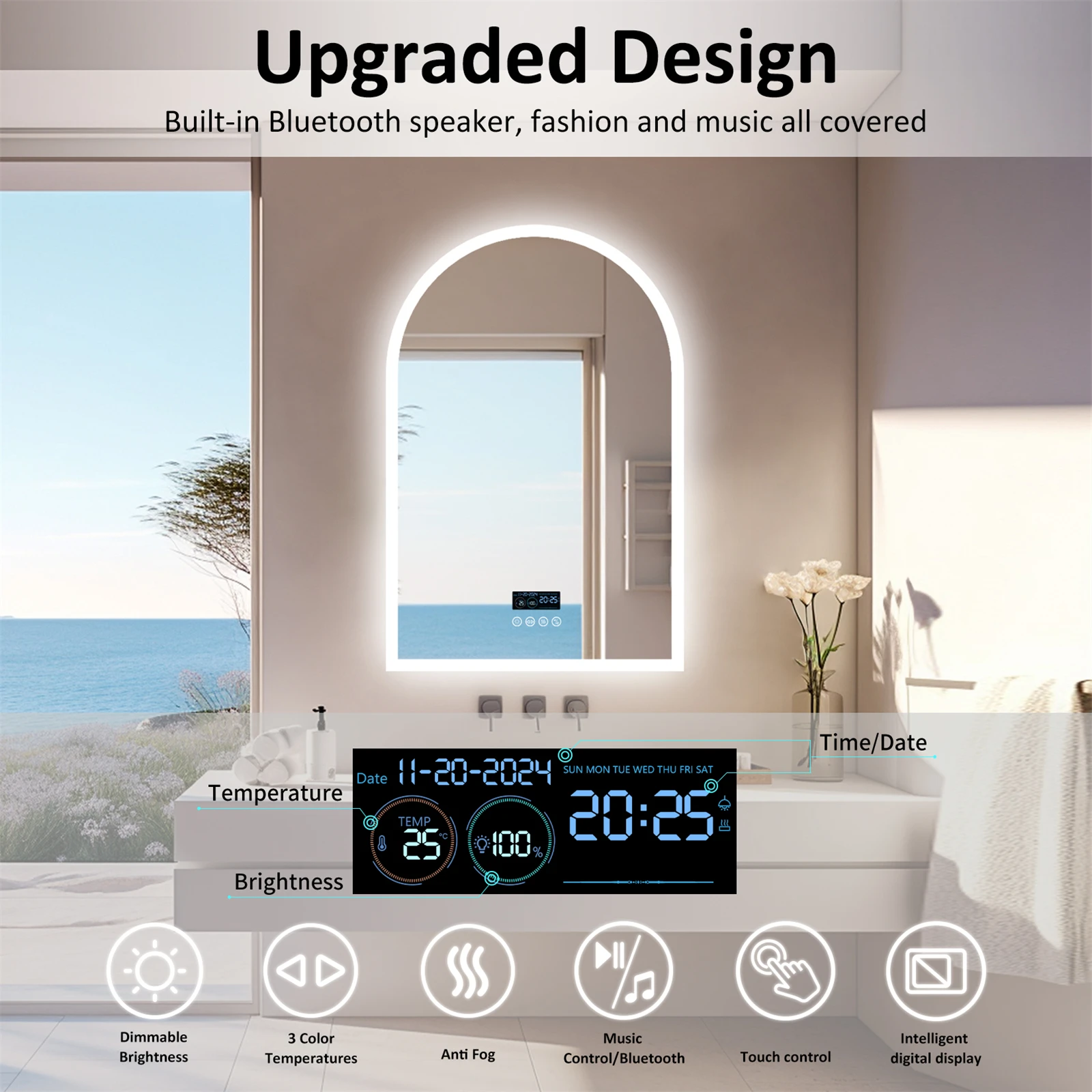 LED Bathroom Mirror 60x90cm/ 23.62x35.43