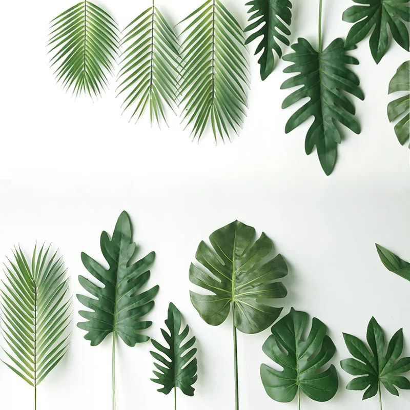 59CM Turtle Leaf Artificial Plant Nordic Ins Home Decoration Wedding Ornament Plant Rainforest Octagonal Leaf - view 4