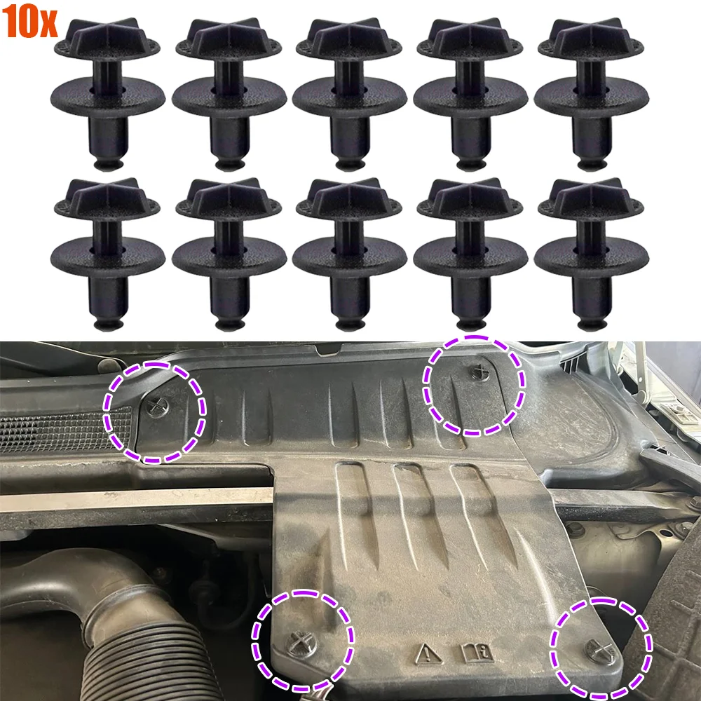 Cubierta frontal de nailon para batería, Panel embellecedor de capó, Clip, sujetadores automáticos, nuevo para Land Rover Range Rover IV L405 2012 - 2019 2020 2021, 10 Uds.