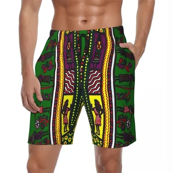 African Print Dashiki Board Beach Shorts Sommer atmungsaktive Running Surf kurze Hosen für Mann übergroße lässige kurze Hombre