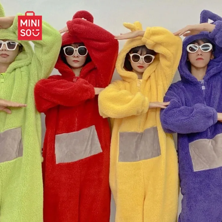 

MINISO детские пижамы для мальчиков и девочек, милый женский цельный домашний костюм с рисунком щенка Гарфилда