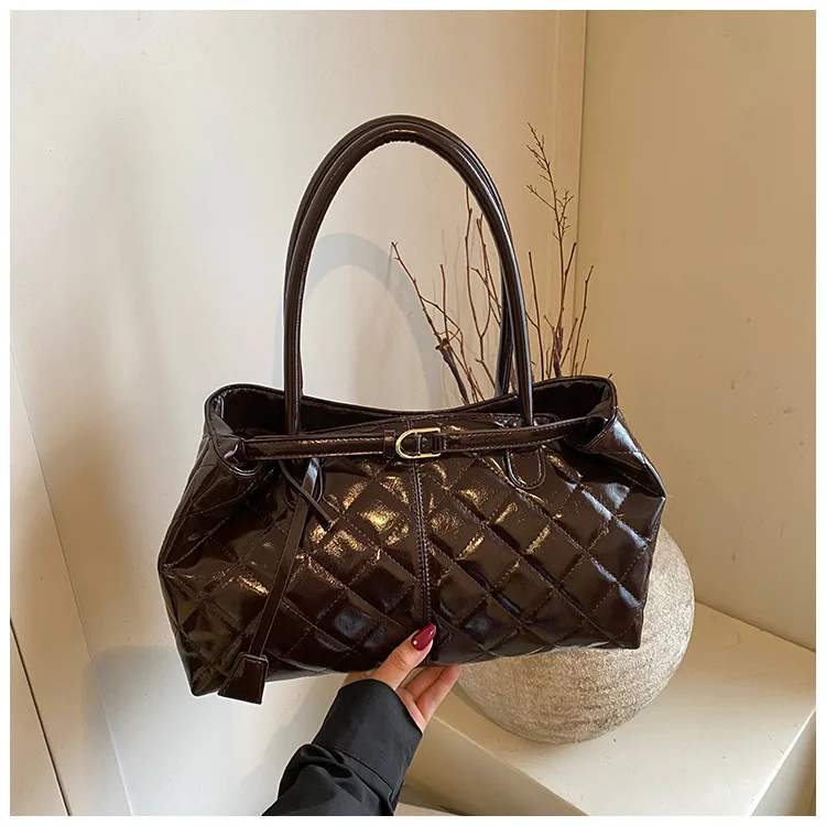 

2025 Summer Korean Minimalist Tote Bag for Women, Large Capacity Leather Handbag for Work Commuting, Chic & Spacious