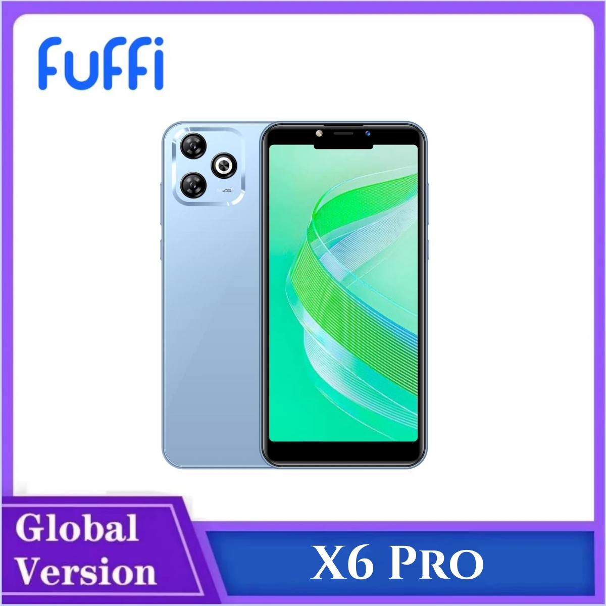 FUFFI-X6 Pro Smartphone Android 6.0 inch 3G Network 2+16GB ROM 3500mah Mobile phone Google Play Dual SIM 5+8MP Cellphones