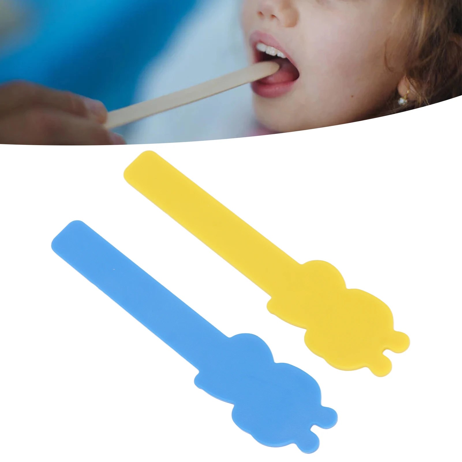 2pcs Tongue Depressors Mix Color Children Plastic Portable Tongue Muscle Trainer for Children