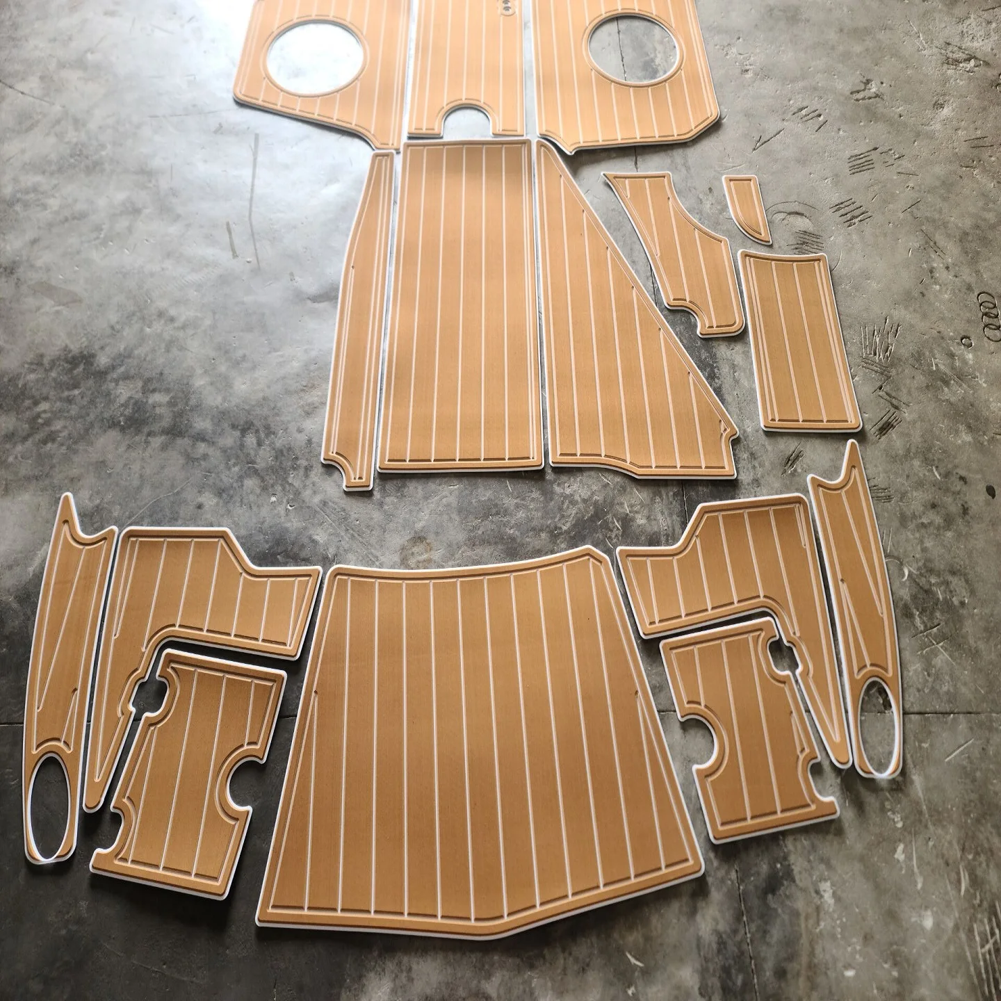 Swim Platform Cockpit Boat EVA Teak Deck Floor Pad For 2008 Chaparral 264 Sunesta