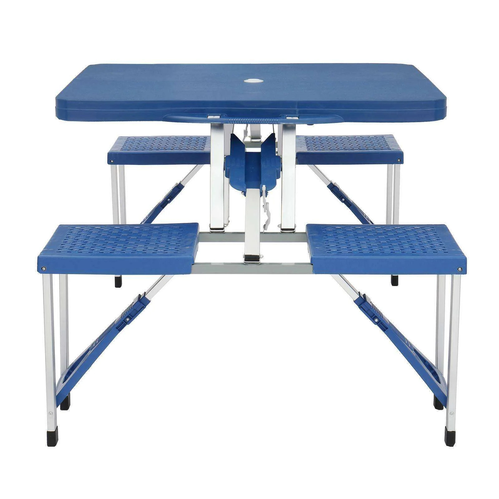 Portable Folding Outdoor Furniture 4-Person Wilderness Camping And Travel Table Picnic Table Chair For Metal Material