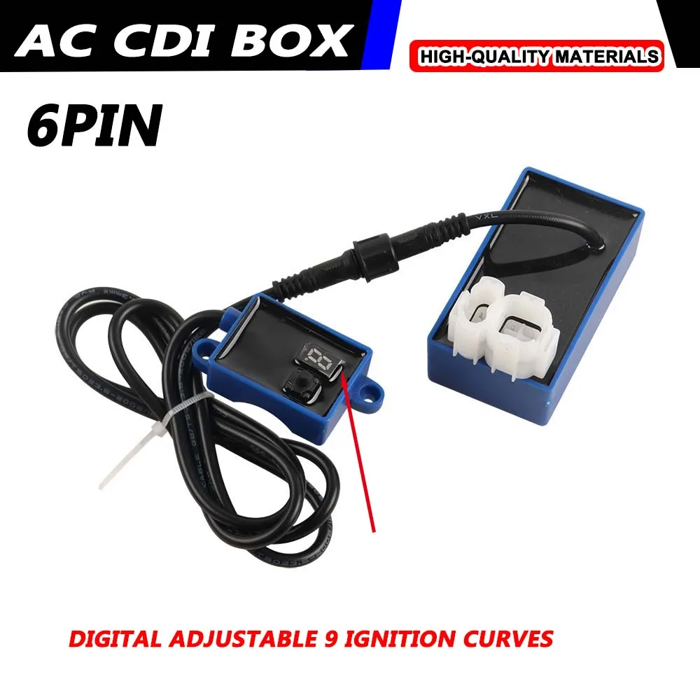 Scooter 125 CDI For GY6 125 139QMB 152QMI Scooter Moped ATV Performance 6 Pin AC CDI Box High Performance Racing Digital Adjust