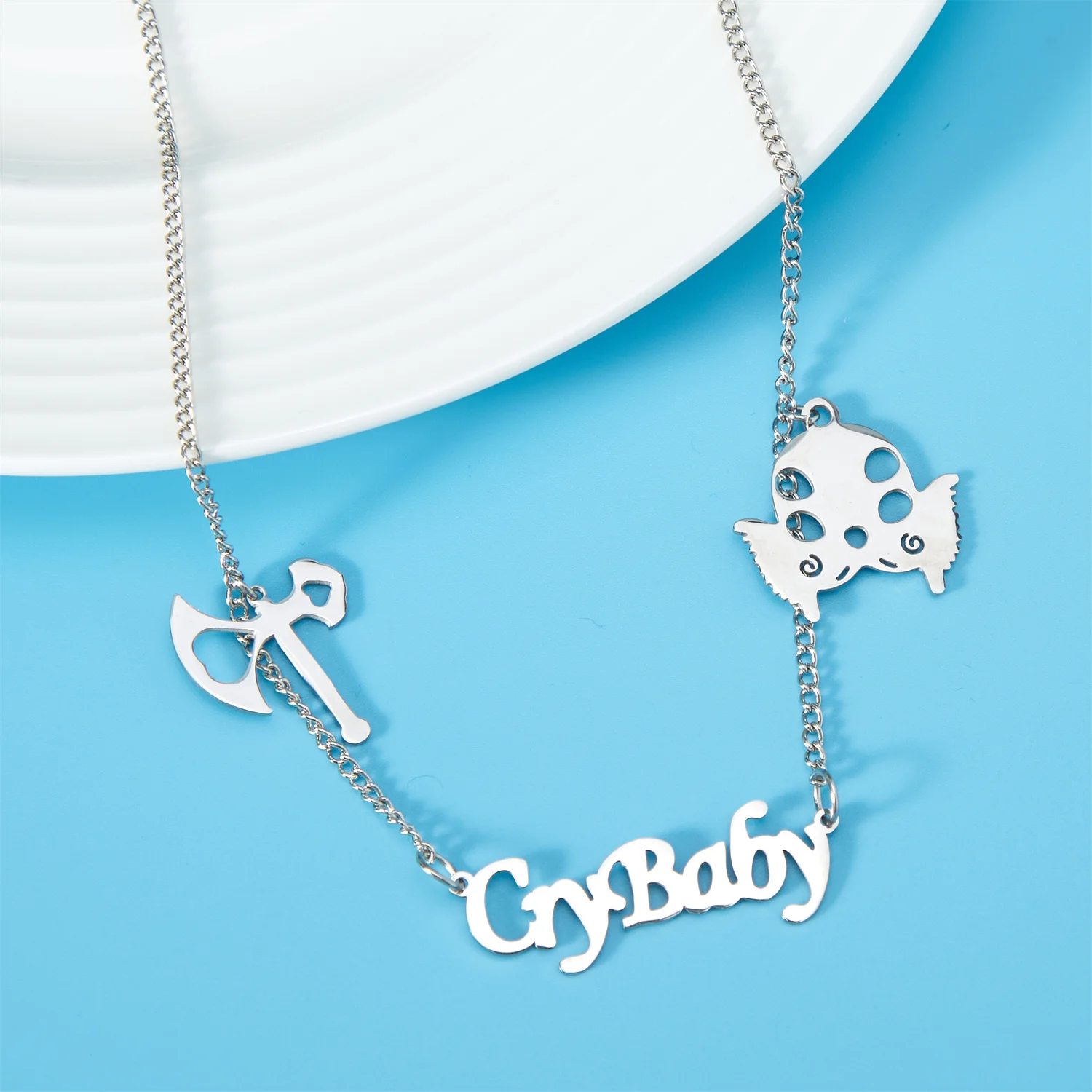 

Melanie Martinez Series Necklace Exquisite Stainless Steel Engraving Hypoallergenic Pendant Music Fans Concert cosplay Jewelry