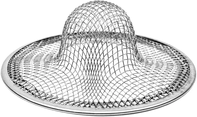 Gurus Stainless Steel Metal Kitchen Sink Basin 2pc Filter Set Strainer Stopper Bath Tub Hair Catcher Drainer