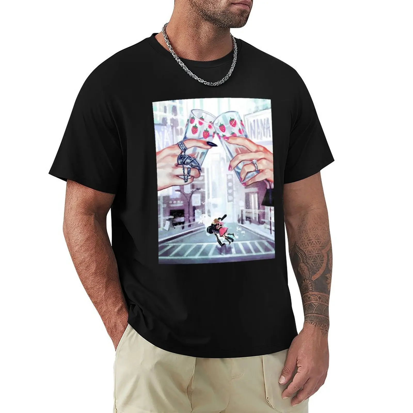 

NANA anime T-Shirt oversizeds anime shirt black t-shirts for men