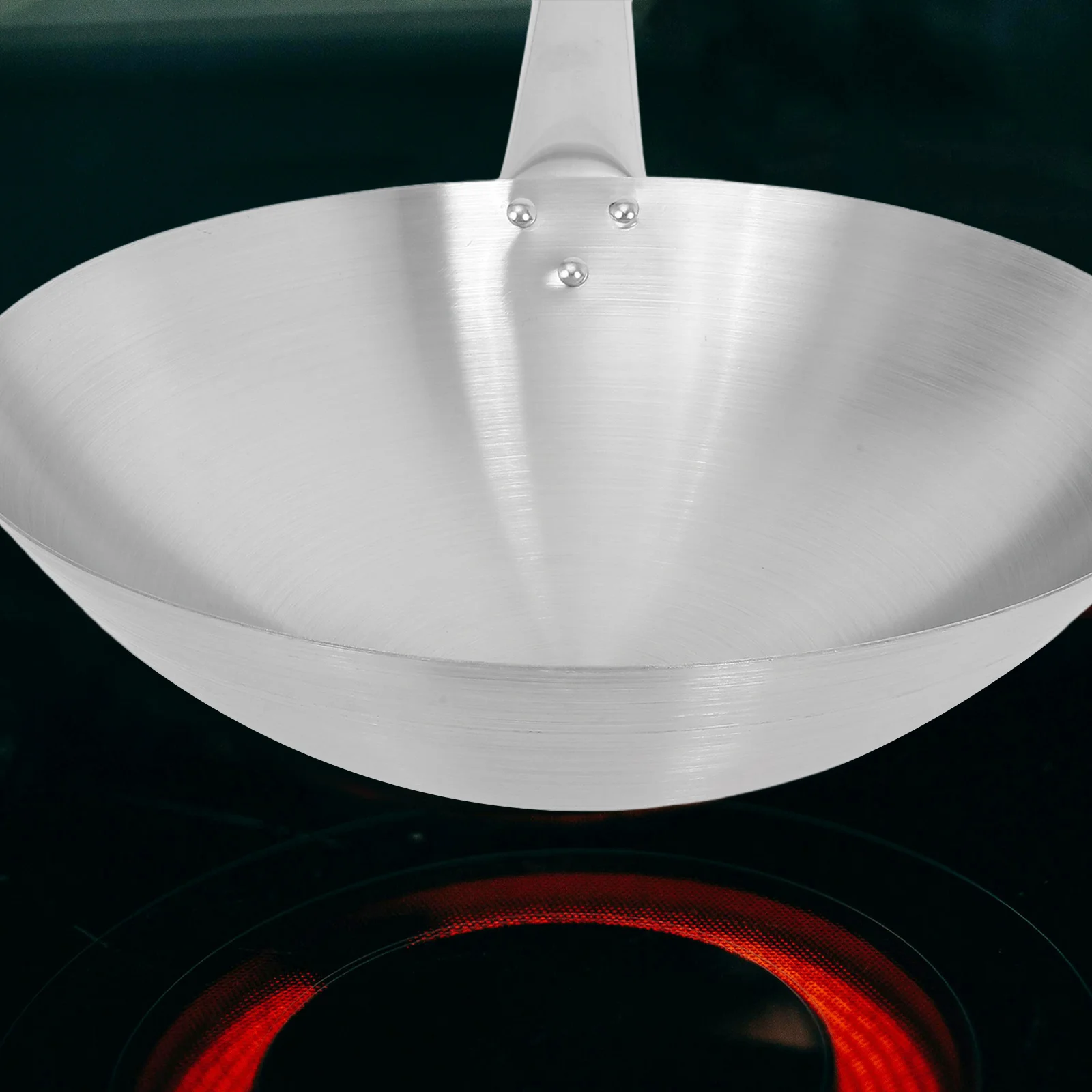 

Wok Stainless Steel Skillet Frying Pan Cookware Heavy Duty for Stir Kitchen Chinese Griddle Pans