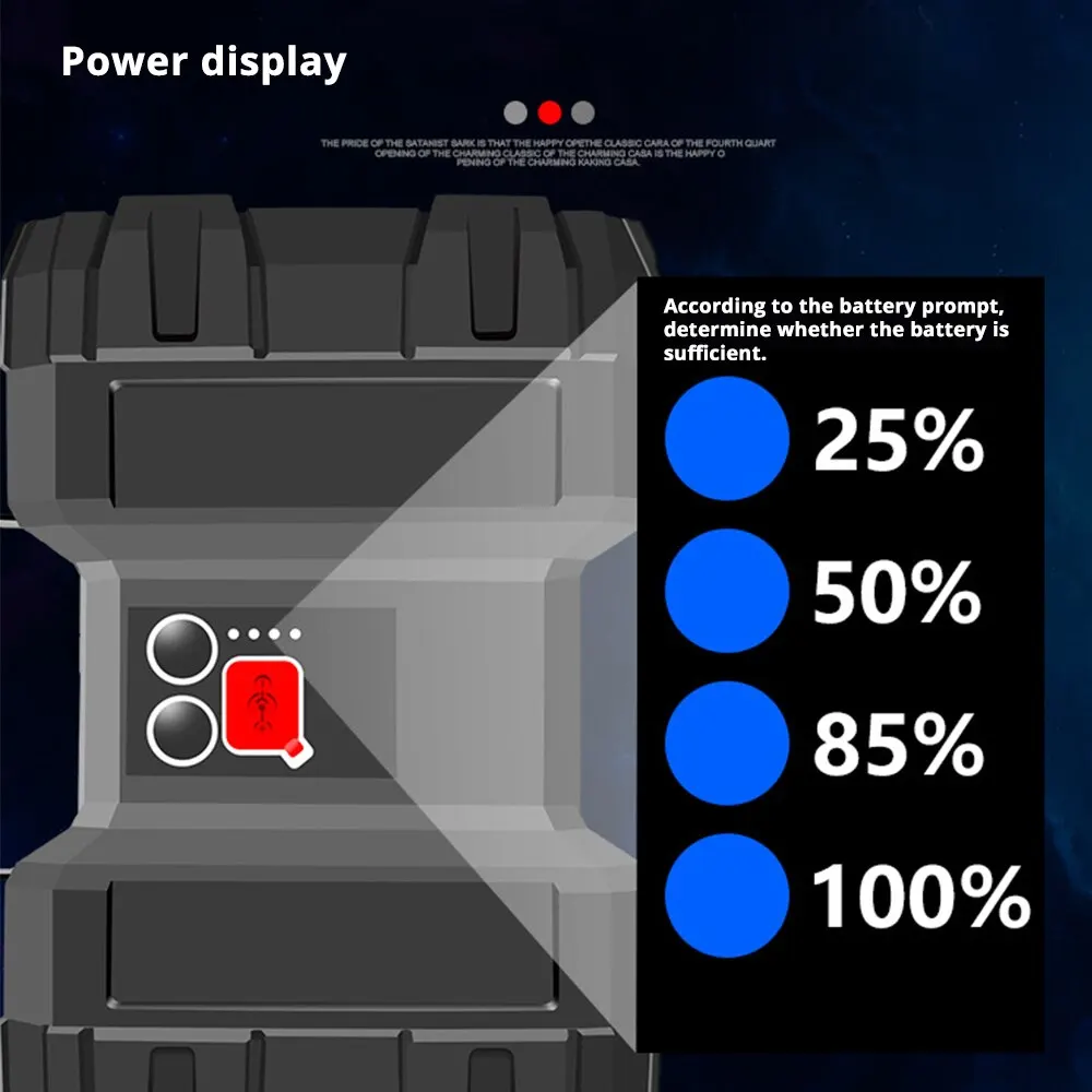 LED de alta potência lanternas impermeáveis recarregáveis, holofotes cabeça dupla, poderoso grânulo de lâmpada, holofote para camping
