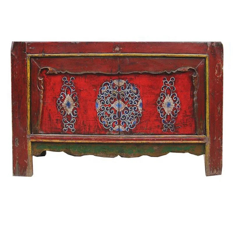 

China Style Wholesale Antique Mongolian Distressed Hand-painted Vintage Furniture