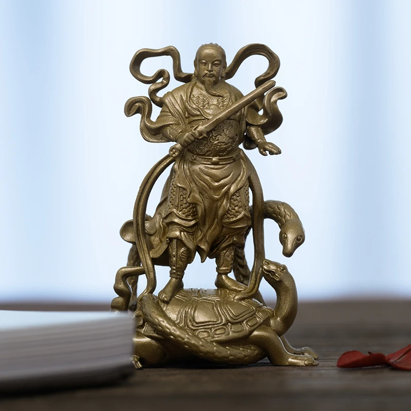 

SIMPLE PRACTICE The Bronze Statue of Emperor Zhenwu Xuantian Emperor statue ornament tea space decorations with Zen meaning