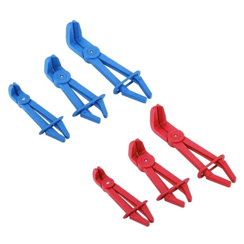 3Pcs/Set Plastic Plier Adjustable Hose Repair Clamp Car Brake Fuel Water Line Cut Off Clamp Hose Pinch Off Pliers Tool