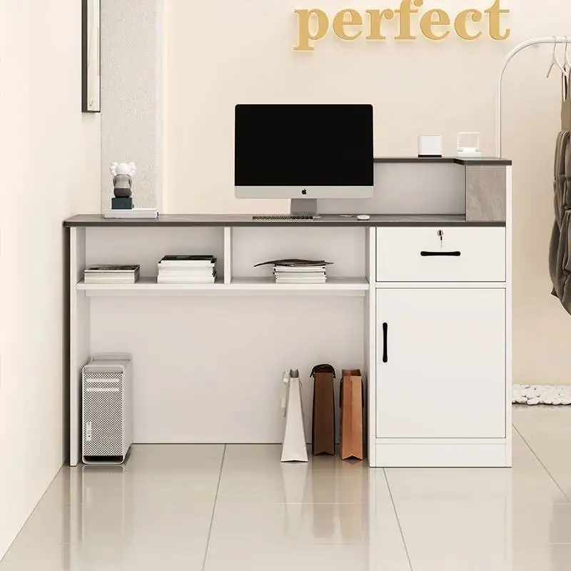 

Reception Customer Adult Modern Design Desk Industrial Commericial Service Reception Desks Welcome Salon Bureau Office Furniture