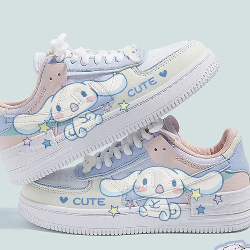 Sanrios Hello Kittys Cinnamoroll Cartoon Sneakers Sports Spring Autumn Flat Sports Wearable Versatile Cute Kuromi Casual Shoes