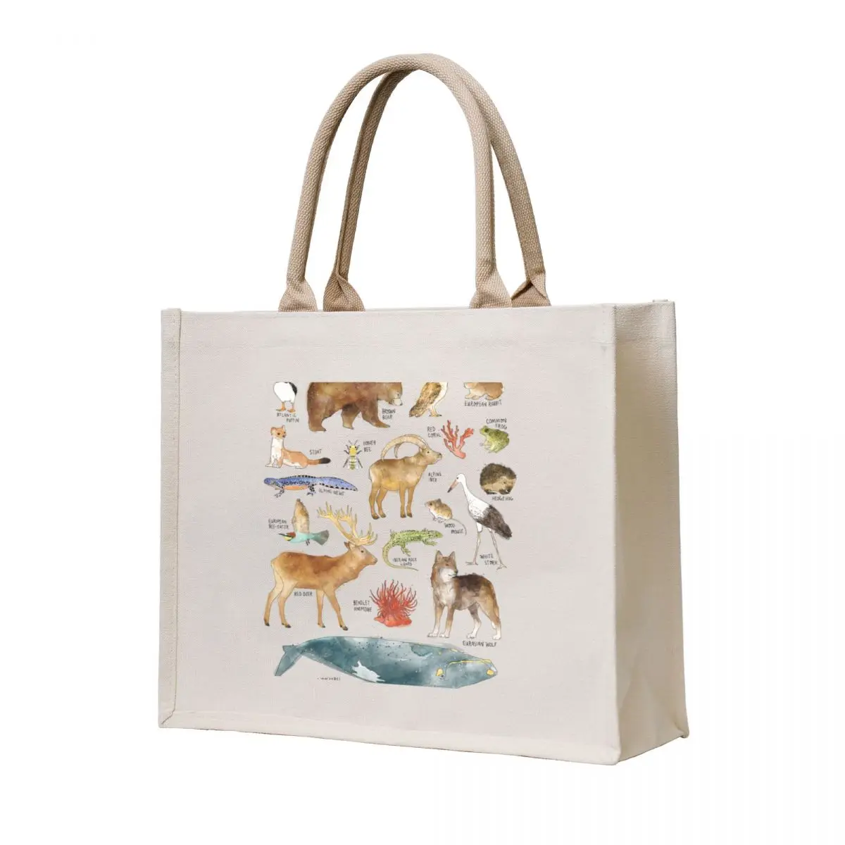 

Wildlife of Europe Tote Bag Shopping bags Cloth bags cute pouch bag canvas tote bag