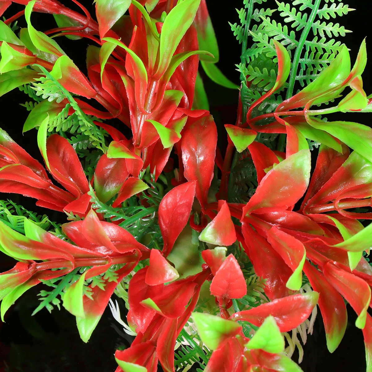 

25Cm Red Simulated Aquatic Plants Set for Aquarium Decor Realistic Artificial Water Grass with Ceramic Base Fish Tank Plant