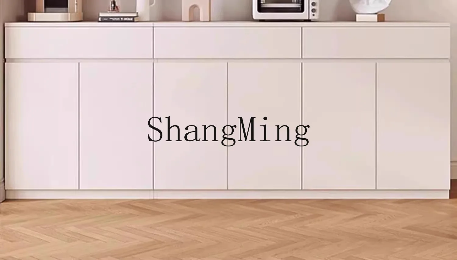 

CL dining side cabinet integrated against the wall, modern simple living room, household tea storage, storage cabinet