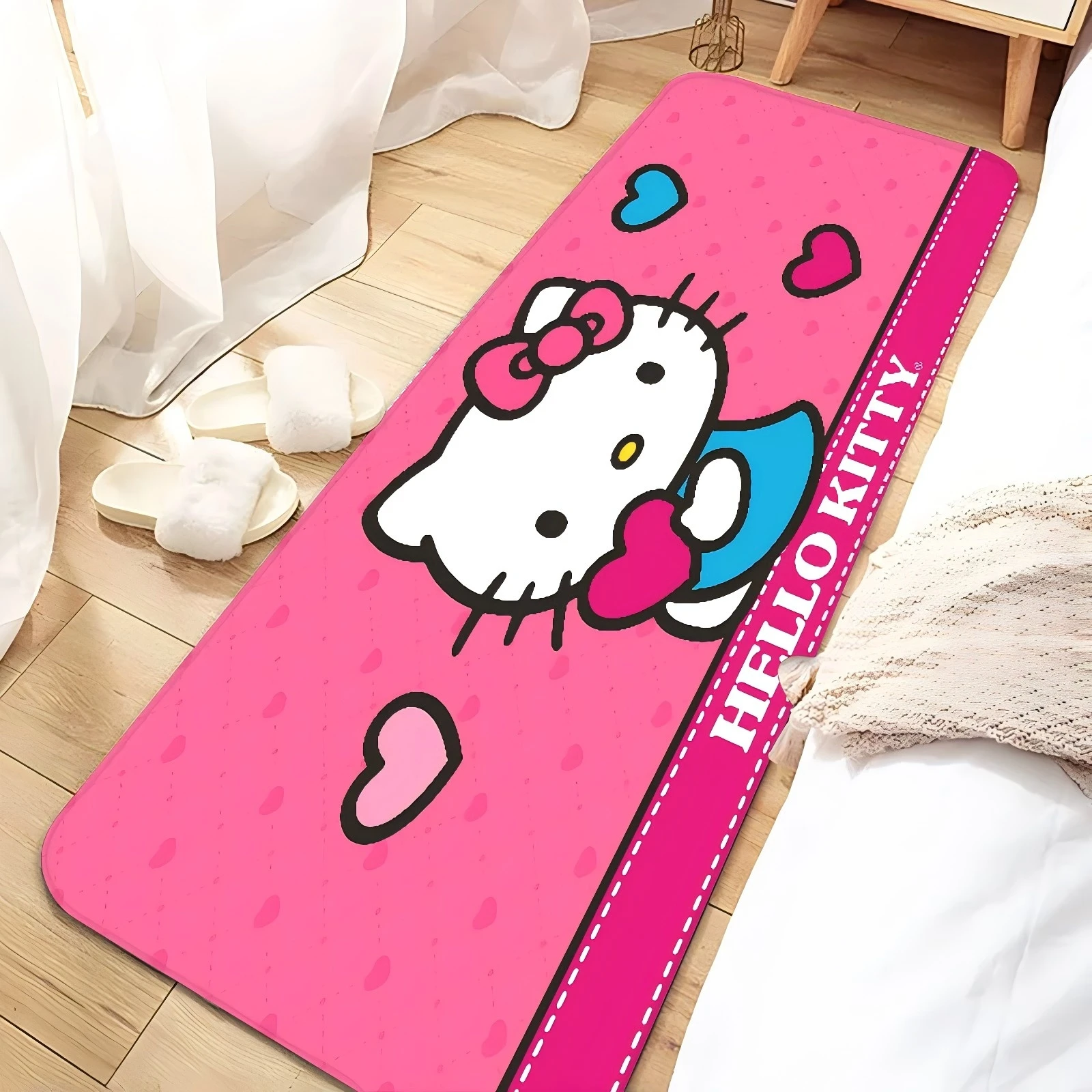 

Cute Hellokittys Cat Door Mat Entrance Non-slip Doormat Washable Kitchen Carpet Living Room Hallway Rugs Bathroom Bath Door Mats