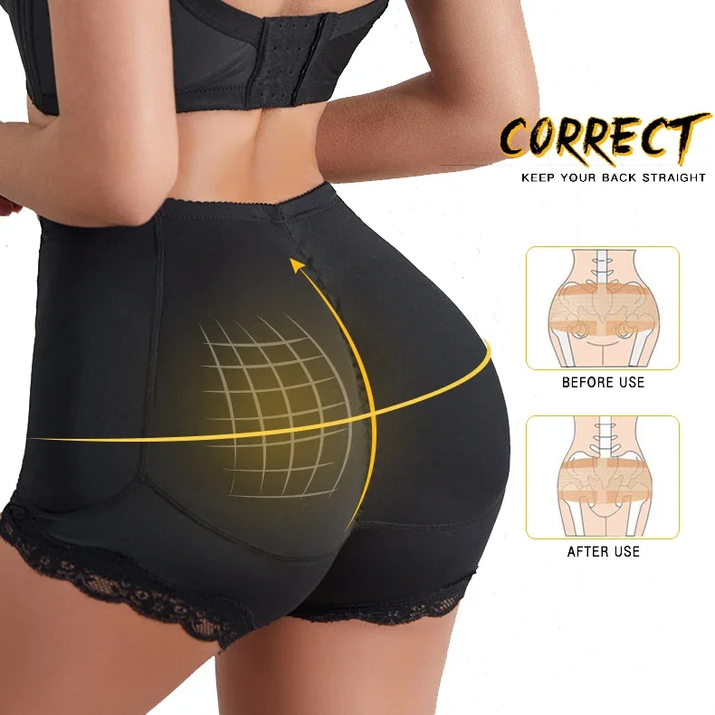 Big Butt Enhancer Controle Calcinhas, Roupa interior Shaper do corpo com quadris almofadas Filler, Barriga Shapewear suave, Sexy Barriga Filler, S-6XL