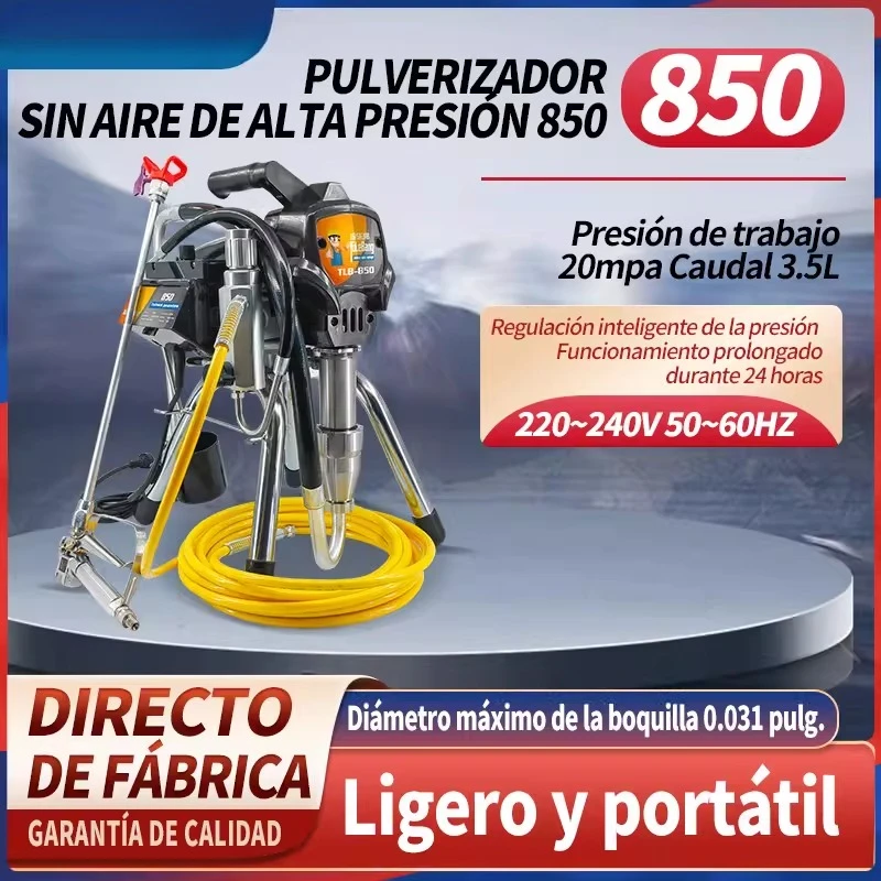 

Electric high pressure airless spraying machine 850 high power wall atomization 2800W power 220~ 240V 50~ 60HZ