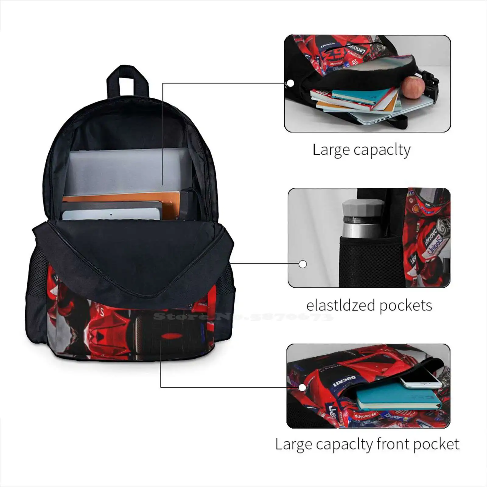 Francesco Bagnaia Mode Reise Laptop Schule Rucksack Tasche Francesco Bagnaia