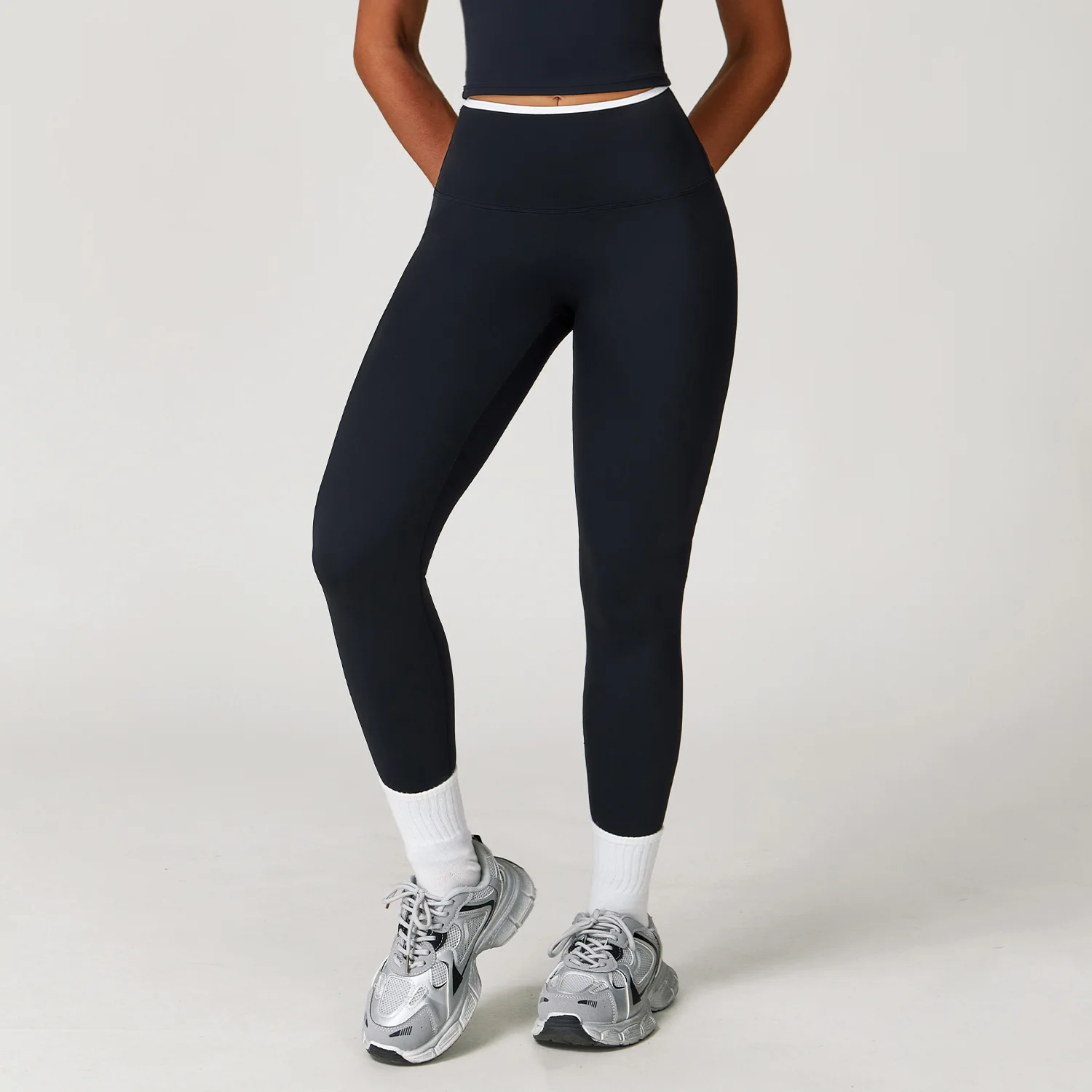 

Colorblocked Yoga Leggings High Waist Yoga Pants for Women Abdomen Control Workout Shaping Leggings Women's Running Training