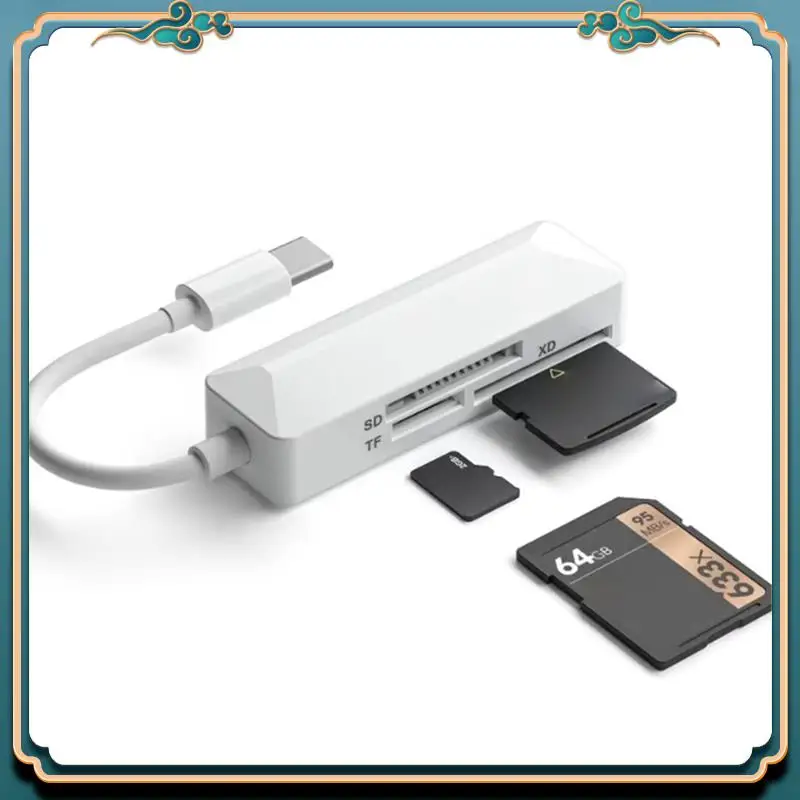 (신규)-3 In 1 카드 리더기 범용 SD TF SD 카드 리더기 USB C 고속 메모리 카드 리더기 변환기(휴대폰 노트북용)