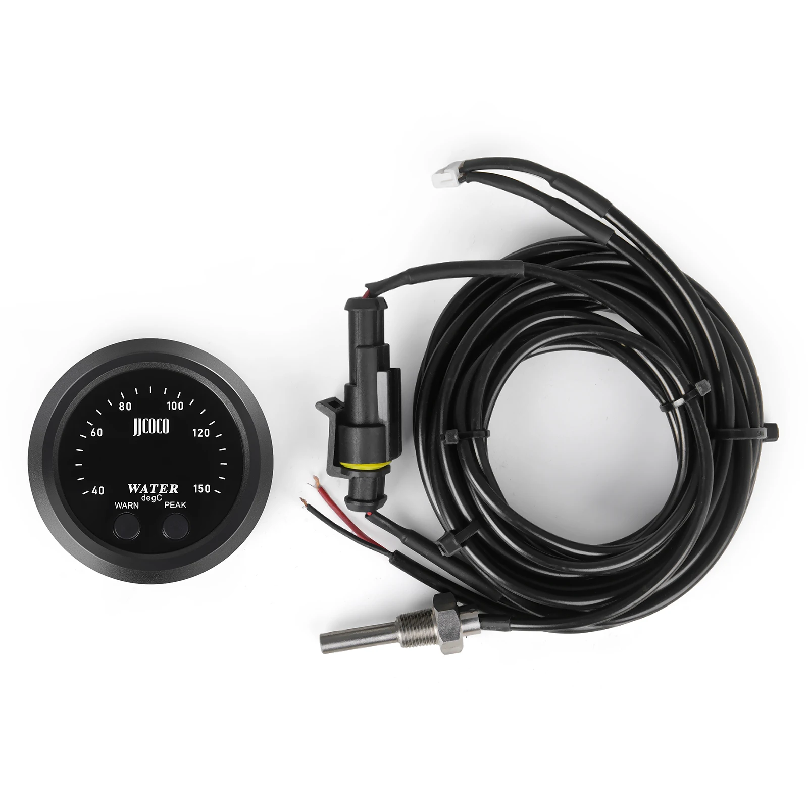 52MM Auto 12v/24v Ultra-thin Water Temperature Gauge With 1/8 Npt Sensor Car Digital Meter Red Display Temp 40-150C - view 4