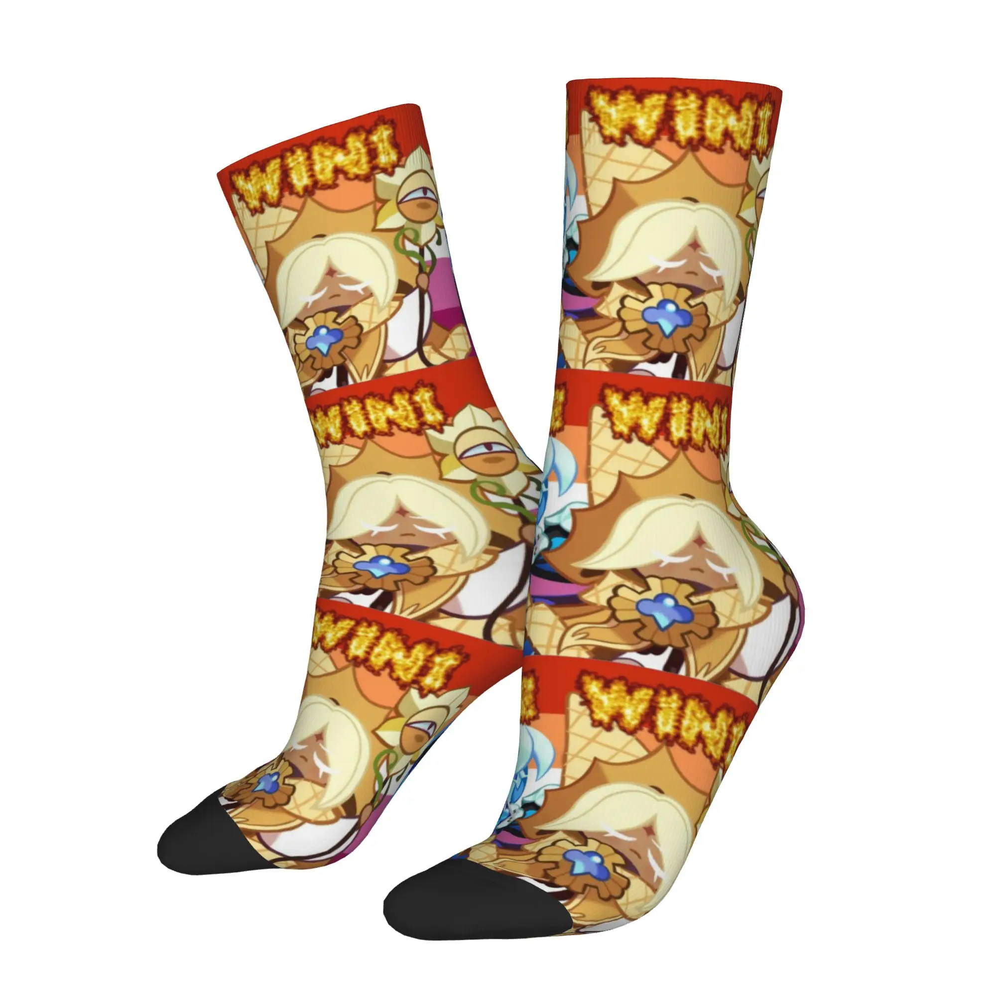 Winter Warm Fashion Men's Women's shadow milk pure vanilla yuri Socks Cookie Run Kingdom Breathable Basketball Socks