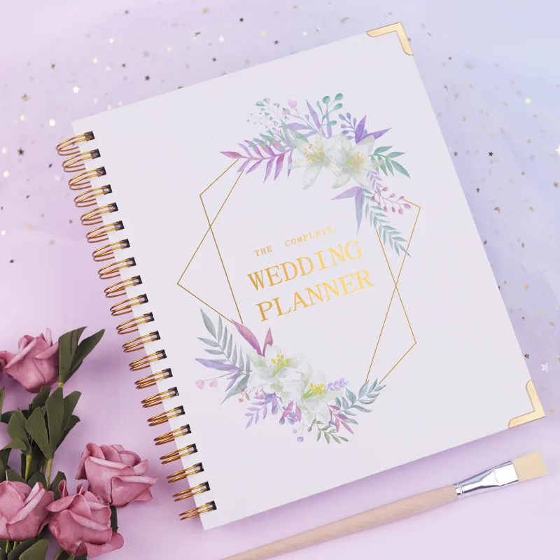 English Wedding Planner Coil Notebook A4 Notebook Wedding message book guest registration book