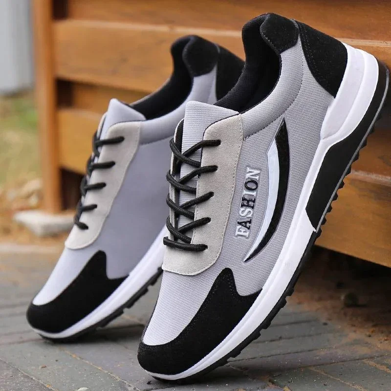 

2025 New Men's Sports Shoes Retro Running Shoes Thick Bottom Splicing Men's Fashion Sports Shoes Men's Zapatos Hombre